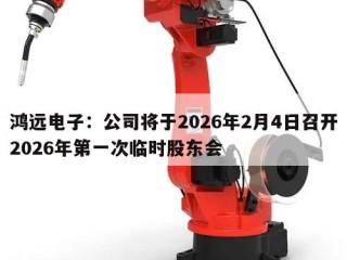 鸿远电子：公司将于2026年2月4日召开2026年第一次临时股东会