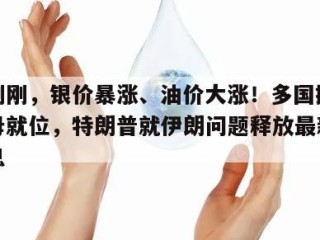关于刚刚，银价暴涨、油价大涨！多国撤人、双航母就位，特朗普就伊朗问题释放最新信号的信息